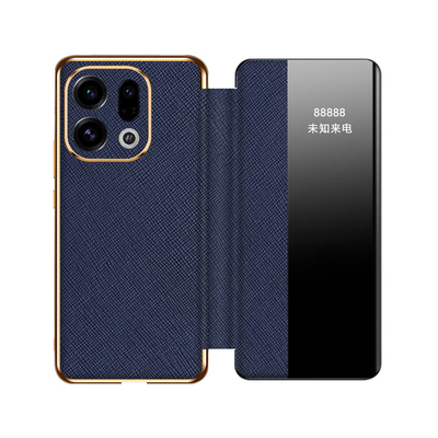 适用oppofindx9手机壳磁吸十字纹