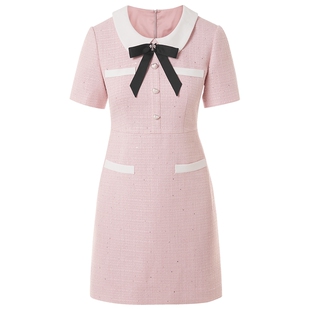 莱茵福莱尔收腰连衣裙小香风套装设计感夏季新款高级感女裙子