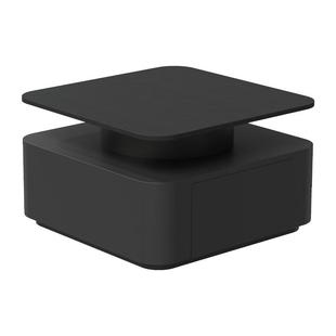 意式轻奢极简岩板方形旋转茶几客厅家用小户型2026新款高级感茶桌