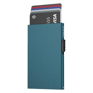 Vulkit防盗刷RFID侧推弹出式卡包男防消磁信用卡收纳卡套金属卡盒