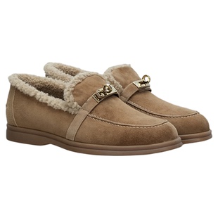 fed加绒乐福鞋冬季新款女鞋复古单鞋保暖通勤鞋女款S1209-DD0276