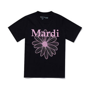 韩国潮牌mardi正品小雏菊腊肠狗短袖儿童款夏季圆领男女童春夏T恤