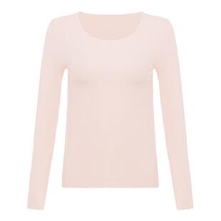 爱美丽空气暖净痕磨毛圆领长袖抗静电3A抗菌保暖打底上衣女士秋冬