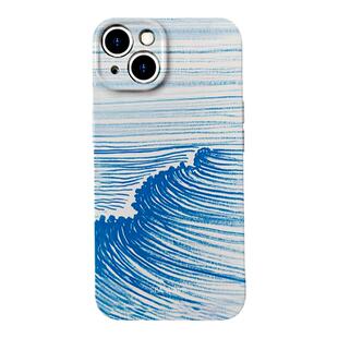 不停歇~简约线条海浪适用iPhone16/15pro手机壳华为mate60菲林畅享70硬OPPOr17苹果13vivos18软IQOO9一加ACE3