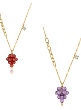 浆果轻奢锆石葡萄锁骨链