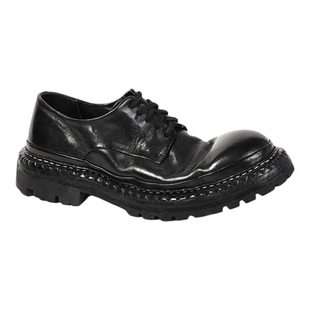 水洗马皮德比鞋男厚底增高手工大头皮鞋英伦复古男士休闲皮鞋商务