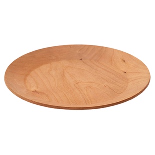 木墨生活 长乐盘 实木圆餐盘木头水果托盘木质碟子樱桃木果盘
