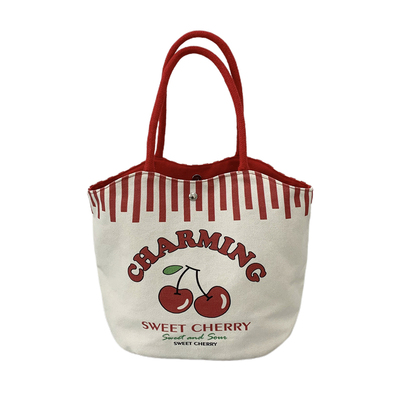 卡通百搭大号通勤水桶包帆布包