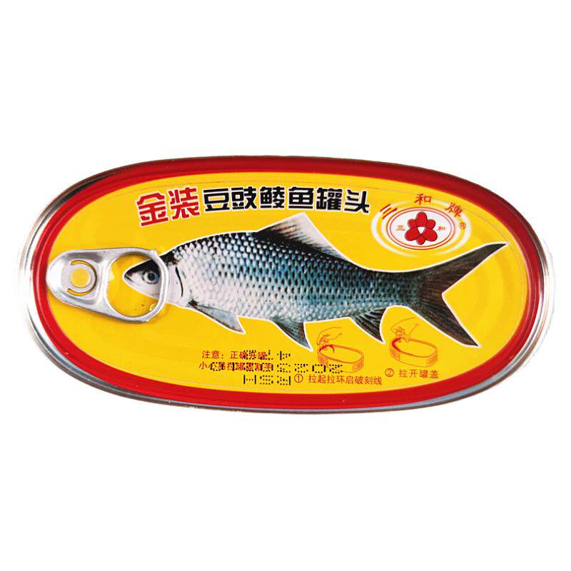 三和豆豉鲮鱼罐头旅游美食小鱼干
