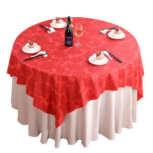 一次性桌布喜宴环保防水印花酒店婚庆结婚婚礼办酒席圆桌台布
