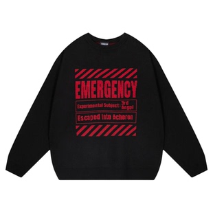 niko and ...EVA联名系列2025冬季新款男女同款撞色毛衣592430