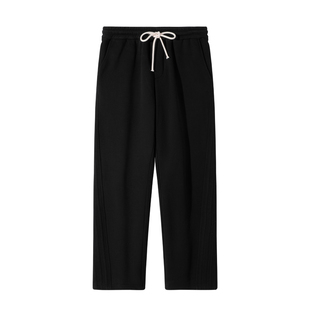 SANBAI 叁佰【独库】加绒卫裤男2025年秋冬休闲直筒宽松加厚长裤