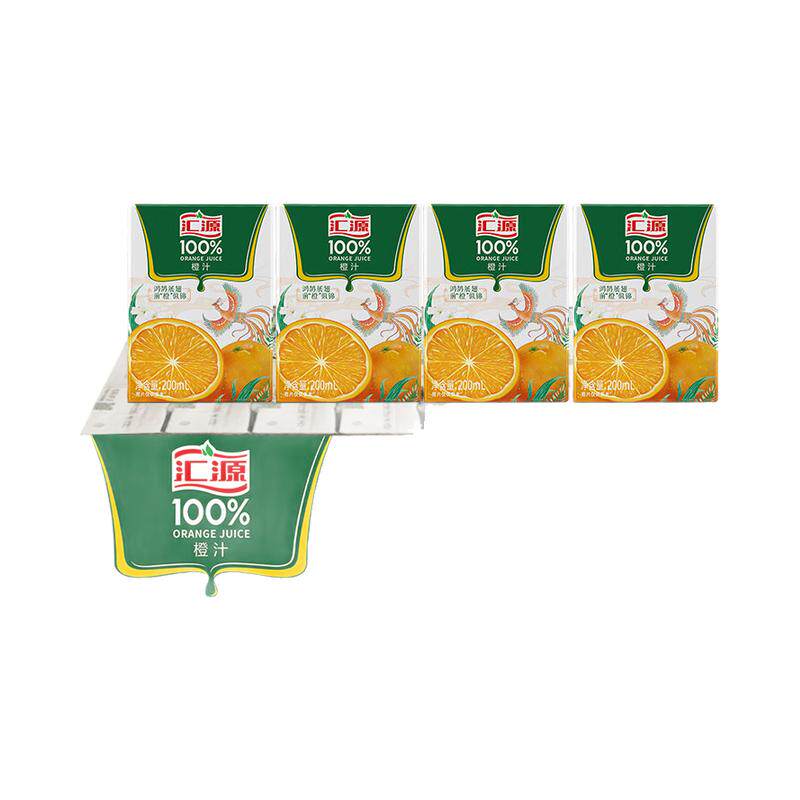 汇源100%橙汁200ml*12/24盒