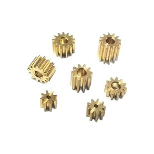 0.4模数铜齿轮 8/9/10/11/12/13齿 1/2mm孔 玩具零件金属微型齿轮