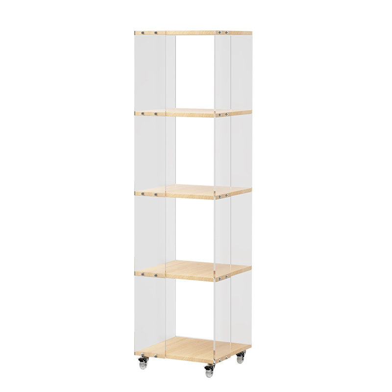 360度旋转书架家用书房亚克力儿童绘本展示柜落地置物架转角书柜