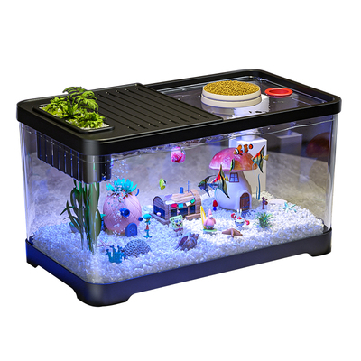 2025新款鱼缸过滤制氧一体机小型客厅桌面金鱼缸免换水自循环养鱼