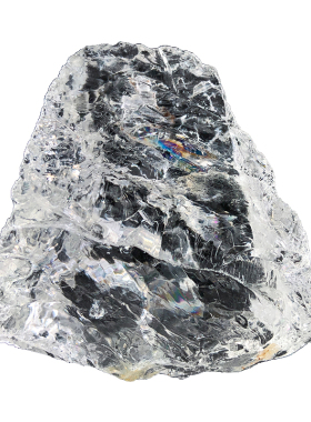 透体阿塞黄白水晶彩虹原石