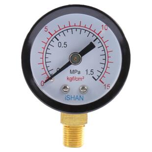 台湾裕祥ishan直立式压力表 0-3.5Mpa 润滑油泵埋入式压力表