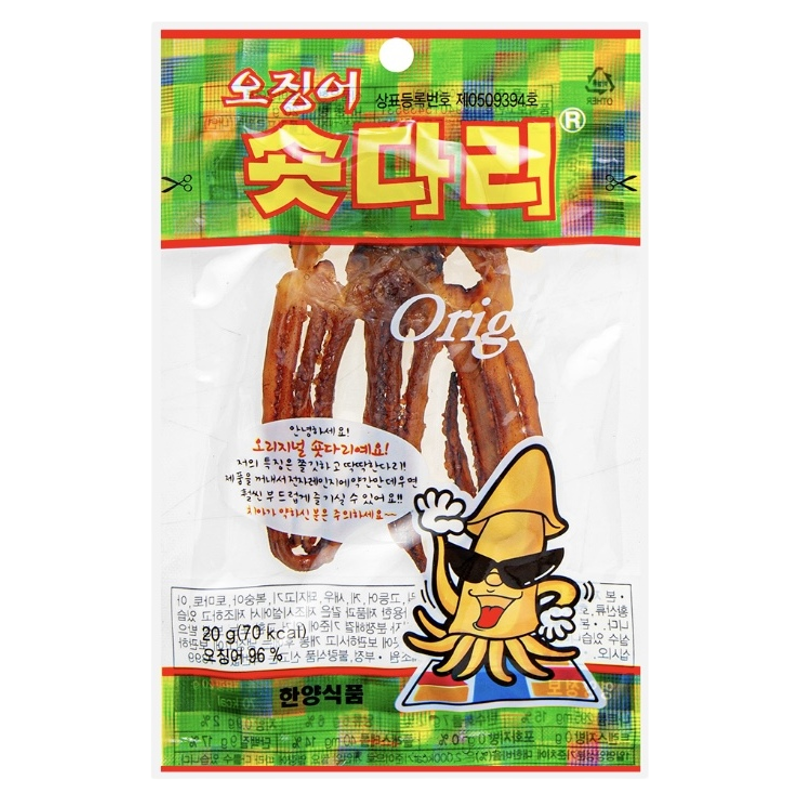 韩国直邮碳烤鱿鱼须爪即食辣味