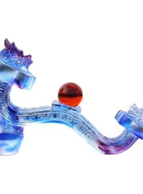 琉璃龙如意风水摆件客厅桌面办公前台摆放朋友开业送礼生意兴隆