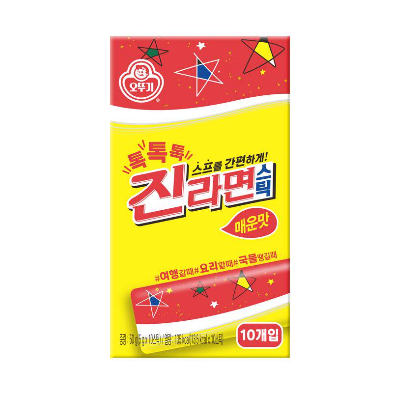 不倒翁金拉面撒撒乐辣味调味粉5g*10条 韩国OTTOGI/OTOKI龙虾调料