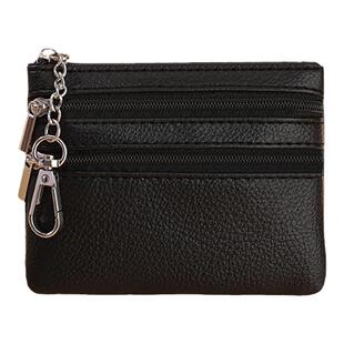 钥匙扣零钱包男士简约迷你女式收纳卡包妈妈短款多层拉链硬币钱包