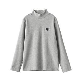 青少年棉T恤儿童半高领打底衫 男童百搭上衣 180码大童 秋冬 童装