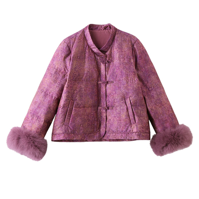 短款羽绒服女2025冬新款独特漂亮高级感新中式国风狐狸毛保暖外套