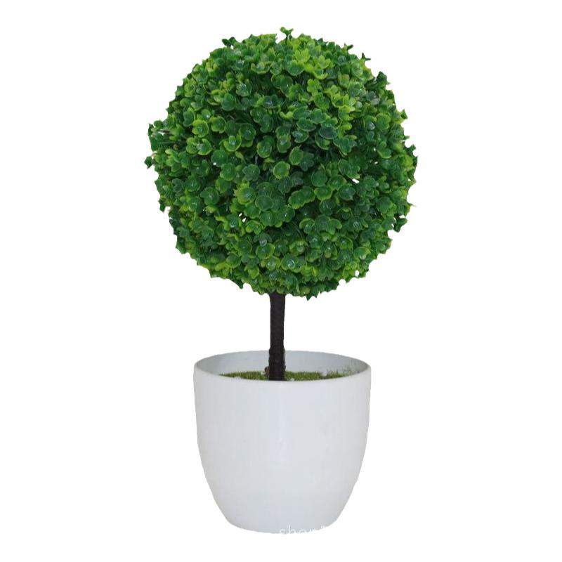 櫻雪球仿真植物盆栽草球盆景小樹家居裝飾花擺件創(chuàng)意迷你小圓球