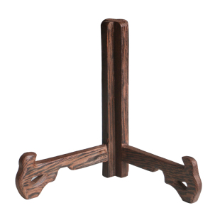 普洱茶饼托架装饰盘架子相框实木鸡翅木摆件架工艺品盘子盘架支架