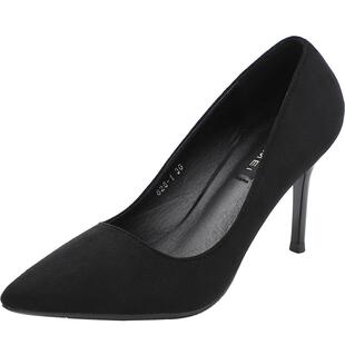 高跟鞋女2025新款黑色细跟绝美单鞋尖头成人礼小个子职业工作鞋春