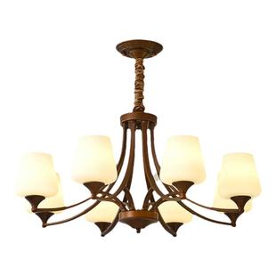 美式中古风吊灯客厅餐厅卧室灯具 复古简约大气 创意设计铁艺吊灯