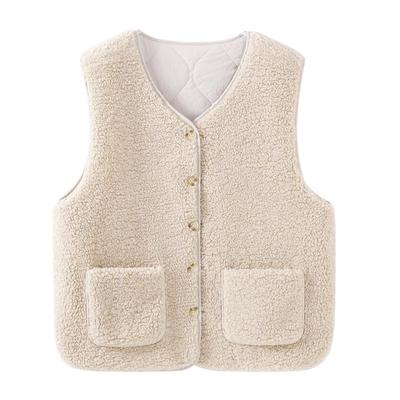 班尼路两面穿羊羔绒保暖背书马甲