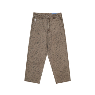 美国ELEMENT滑板休闲裤男宽松复古街头树枝满印水洗做旧直筒长裤