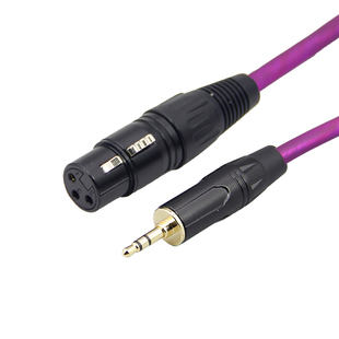 影纤3.5mm转卡农公母线手机调音台电脑声卡话筒线小三芯xlr连接线