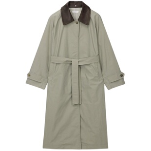 24春 新品 MONOHA  正品韩国代购 设计感长款风衣百搭女排扣