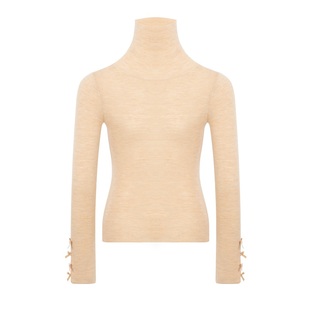 DUCHUNZI  有一颗少女心扬子纱60支打底精纺羊毛外穿圆领显瘦长袖