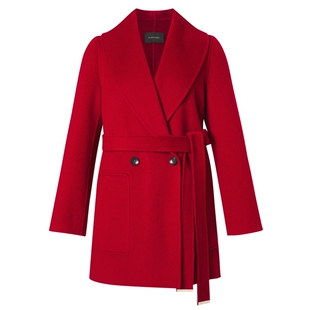 La Koradior拉珂蒂修身通勤时尚商场同款大衣山羊绒羊毛呢外套