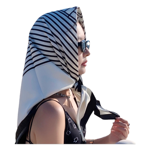 90大方巾丝巾女士夏季薄款围巾洋气时尚抹胸防晒包头巾高级感披肩