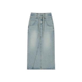 LOW CLASSIC设计师品牌LOOKNOW2025年春季新款高腰牛仔半身裙