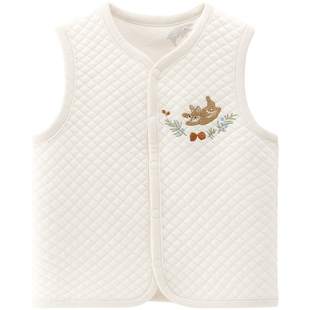 【清仓】双面穿木生棉婴儿蓄热马甲秋冬季宝宝夹丝棉保暖背心冬装