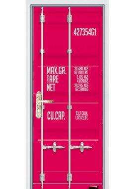 门贴纸集装箱卧室复古遮挡自粘膜
