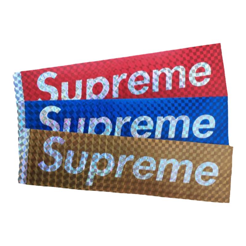 Supreme潮牌贴纸易撕简约贴 sup迷你箱box黑色长方形腰花镭射防水