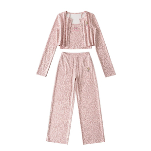 纯欲风吊带三件套睡衣hellokitty粉色穿搭性感春秋款家居服送闺蜜