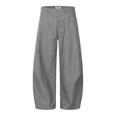 潮牌简约户外INS男女阔腿弯刀复古VIBE慵懒直筒休闲宽松休闲裤