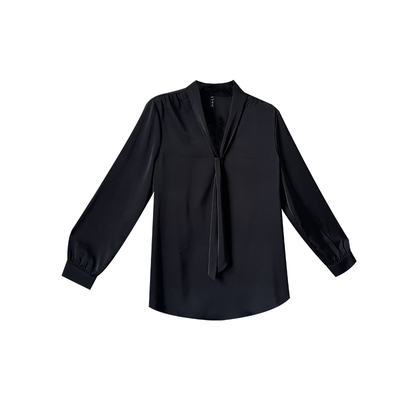 大码女装免烫缎面衬衫宽松显瘦