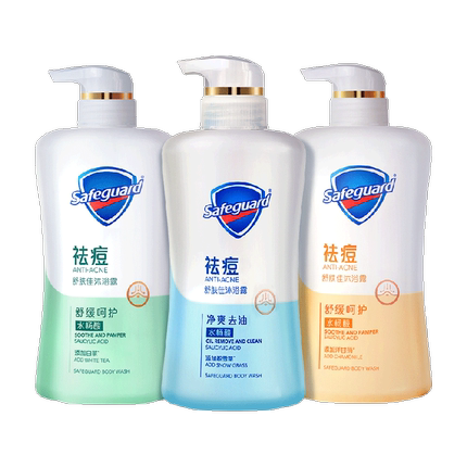 舒肤佳水杨酸积雪草祛痘沐浴露男
