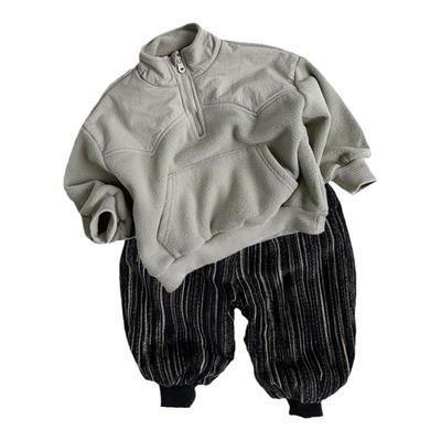 JIUMI儿童摇粒绒上衣绒衫套装潮