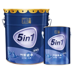 立邦竹炭瓷净抗甲醛五合一室内家用墙面白色乳胶漆涂料油漆同城15