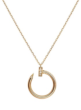 9.9新Cartier/卡地亚Juste un Clou 钻石 18k玫瑰金女款项链